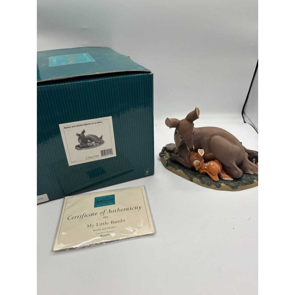 Disney WDCC BAMBI BAMBI AND MOTHER MY LITTLE BAMBI 1204799 COA 4285